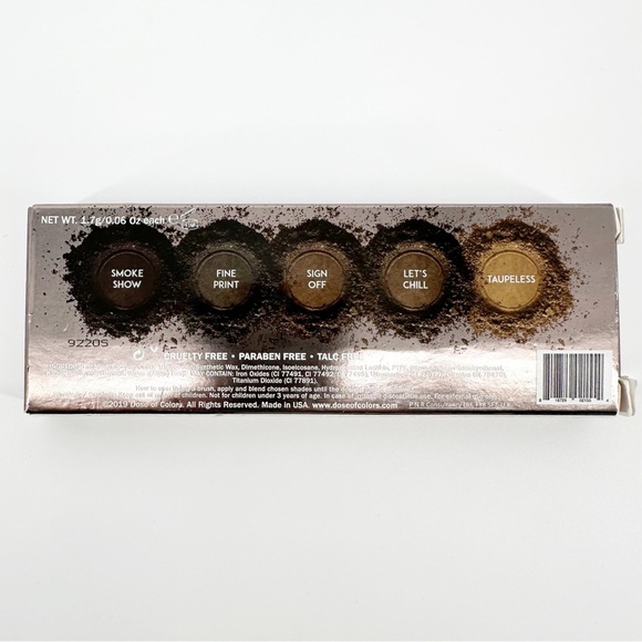 DOSE OF COLORS PRETTY COOL Eyeshadow Palette 5 PAN SHADES COLORS MATTE NEUTRAL - Picture 5 of 5